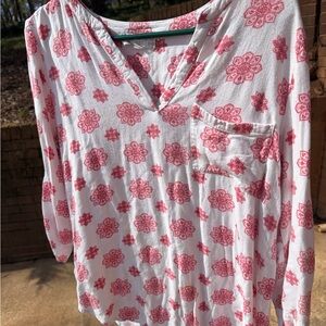 Pink Republic Red Floral 3/4 Sleeve Top
